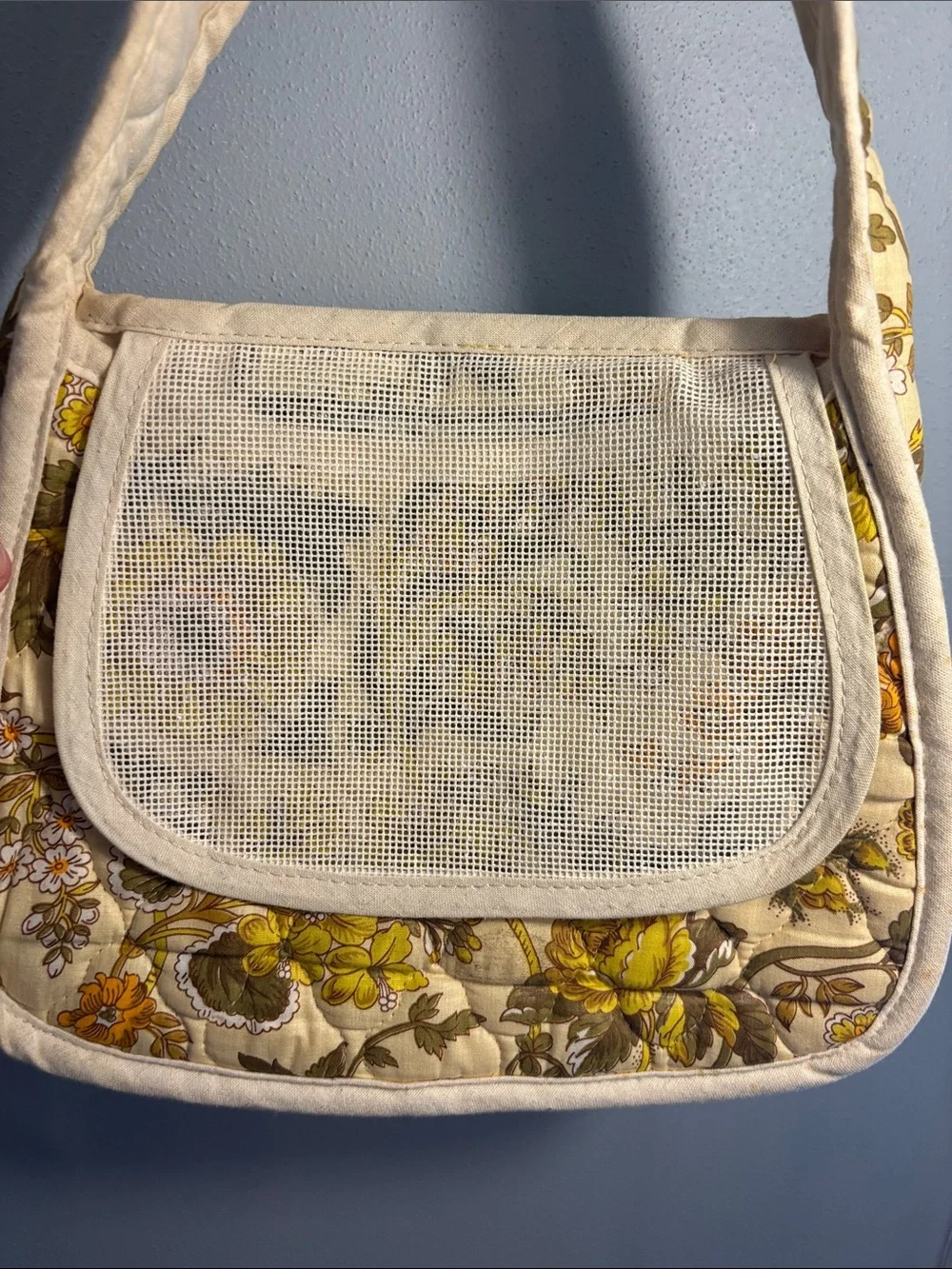 Vintage 1970’s Paul B. Stone Floral Quilted Shoulder Bag, fabulous pattern, BOHO